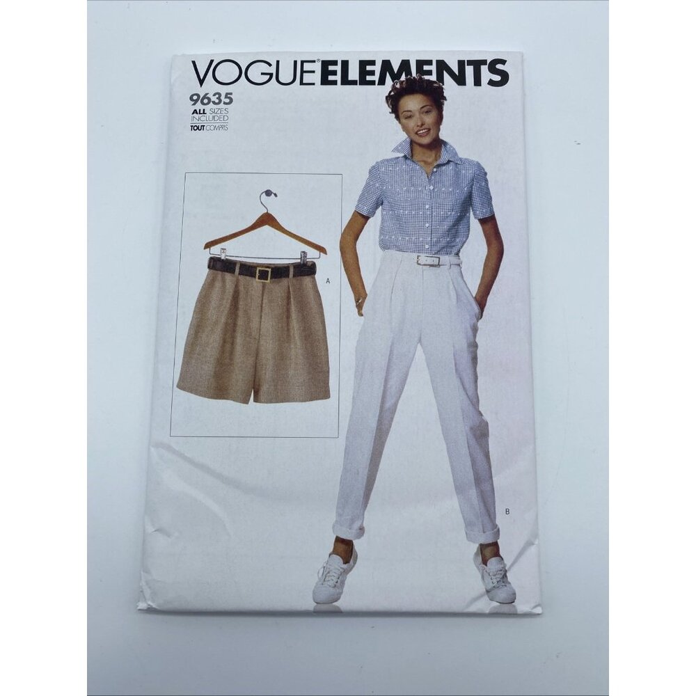 Vogue Patterns 9635 Misses Petite Shorts & Pants All Sizes Uncut Factory Fold